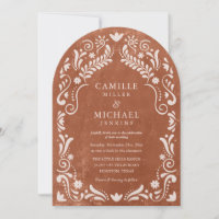 Terrocotta Papel Picado Casamento Mexicano