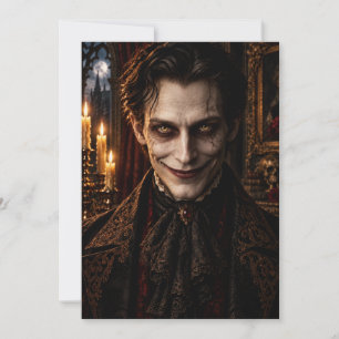 Convite Terror Vitoriano Sobrenatural Homem Sorridente Hal
