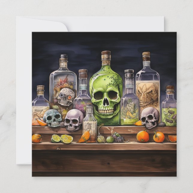 Convite 👻 🍹 Terrors & Tequila Party 🍹 👻 : Halloween (Frente)
