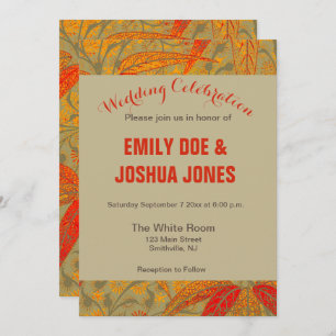 Convite Terthy Bamboo Art Impressão Orange