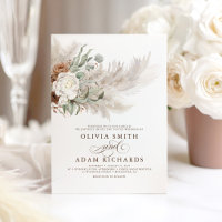 Terthy Greenery Floral Pampas Grass Boho Casamento