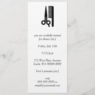 Convite Tesoura e Comb