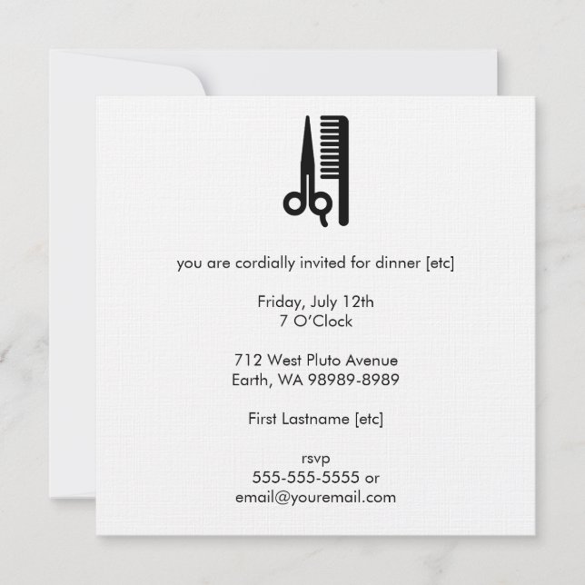 Convite Tesoura e Comb (Frente)