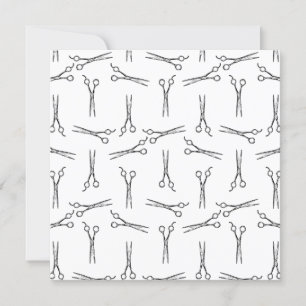 Convite Tesouras de Salão Pastas de Cabeças de Cabeças 