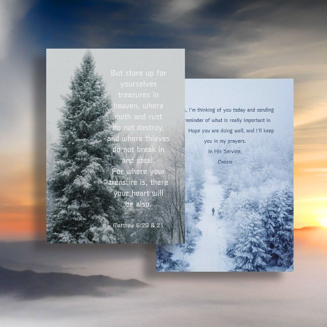 Convite Tesouros no Céu Encorajando Saudação (Criador carregado)