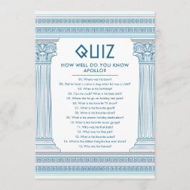 Convite Teste de festas com templo grego em azul