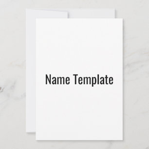 Convite Teste de Modelo de nome