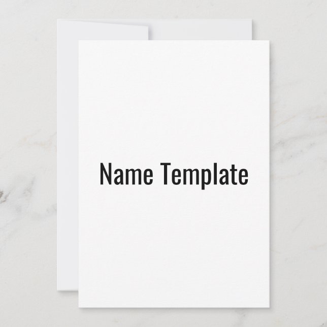 Convite Teste de Modelo de nome (Frente)