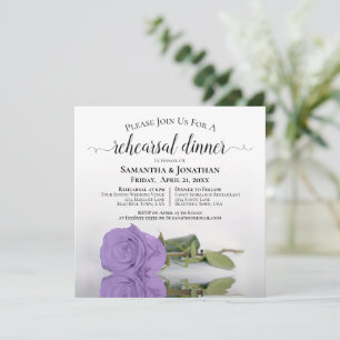Convite Teste e Janto de Casamento Rosa Roxo da lavanda