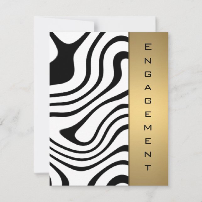 Convite Teste padrão abstrato metálico do ouro e da prata (Frente)