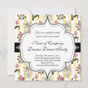 Convite Teste padrão floral do vintage inglês velho do