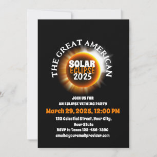 Convite Testemunhando o Total Solar Eclipse 3/29/2025 EUA