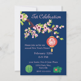 Convite Tet New Year Dragon Hoa Dao Blossoms