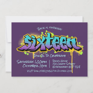 Convite Teto de Grafite roxo