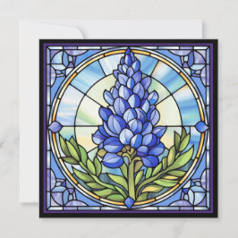 Convite Texas Bluebonnet StainGlass
