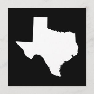 Convite Texas em branco e preto