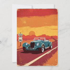 Convite Texas Route 66 FESTIVAL POSRCARD