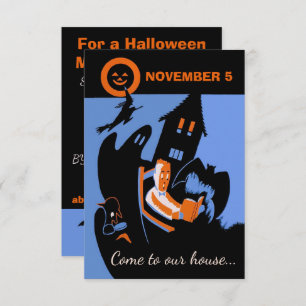 Convite Texto assustador do costume do partido do mistério