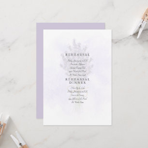 Convite  Texto da Cinza Floral de Casamento de Lavanda Pá