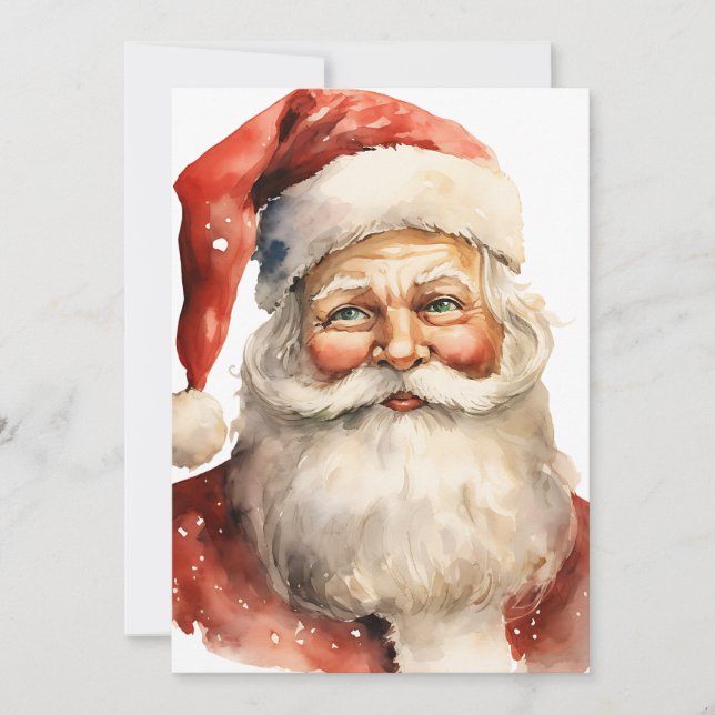 Convite Texto da festa do Papai Noel de Natal retrocedido (Frente)