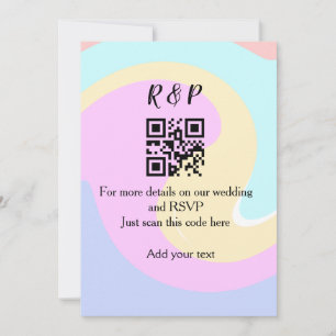 Convite Texto de adição de nome do site de casamento rsvp