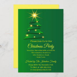 Convite Texto de Alteração de Nome da Árvore Verde Corresp