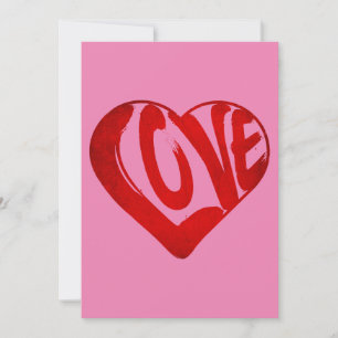 CONVITE TEXTO DE AMOR TIPOGRAFIA VERMELHA DIA DOS NAMORADO