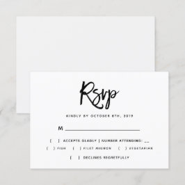 Convite Texto de Escova de Casamento RSVP