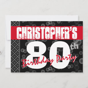 Convite Texto De Grunge De Aniversário Para Ele A01