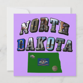 Convite Texto de Imagem de Dakota do Norte