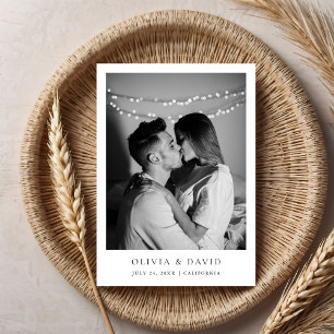 Convite Texto Elegante Simples e Moderno de Casamento de F