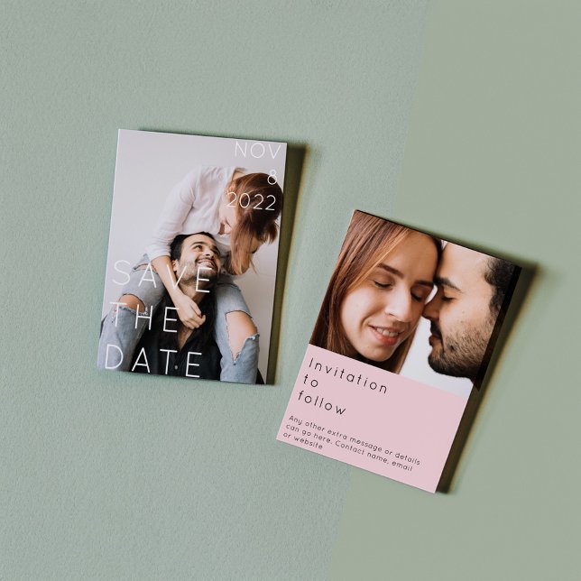 Convite Texto fino em negrito duplo fotográfico moderno gu (Criador carregado)