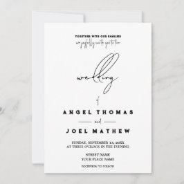 Convite Texto FOTO personalizadoWeddingInvitationCard