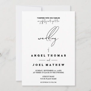 Convite Texto FOTO personalizadoWeddingInvitationCard