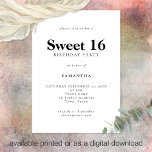 Convite Texto minimalista Qualquer Festa de aniversário 16<br><div class="desc">Texto Minimalista Qualquer Festa de aniversário Cor Doce 16. 100% personalizável. Personalize facilmente o texto e altere as cores da fonte e do plano de fundo,  se desejar,  por meio da opção editar mais.</div>