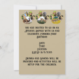 Convite Texto Personalizado de Colagem de Impressão em Amb