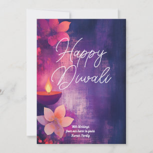 Convite Texto personalizado Diwali Brilho e Graça