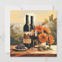 Convite Texto Personalizado do Vinho