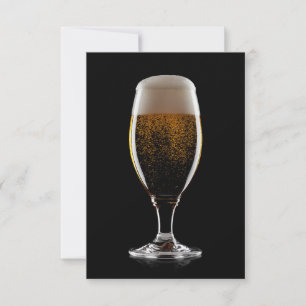 Convite Texto personalizado Vidro de Cerveja