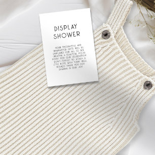 Convite Texto Simples Chá Preto para Exibição de Bebê Bran