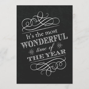 Convite Textos Vintage de Natal