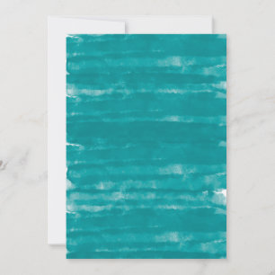 Convite Textura de Aquarela Turquesa Minimalista