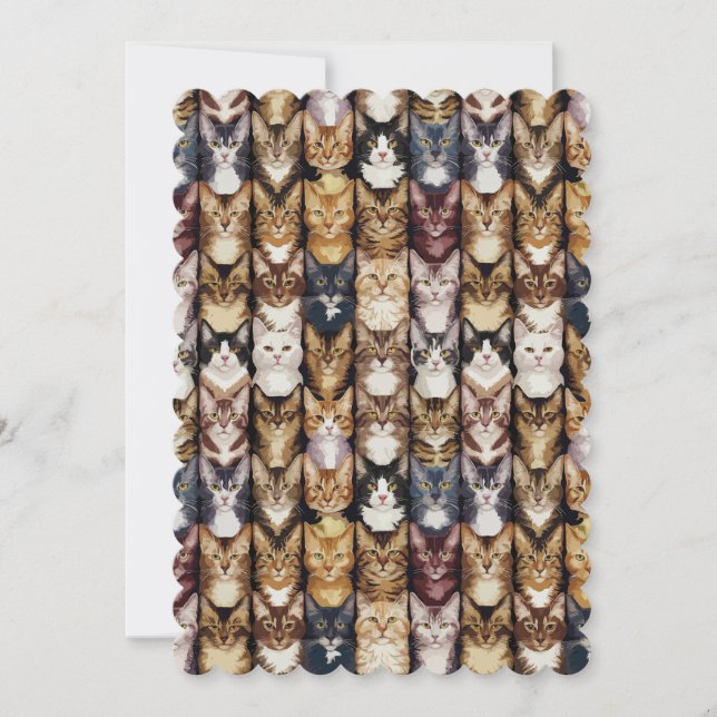 Convite Textura de gatos (Frente)