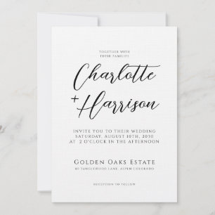 Convite Textura de Linen Embossed