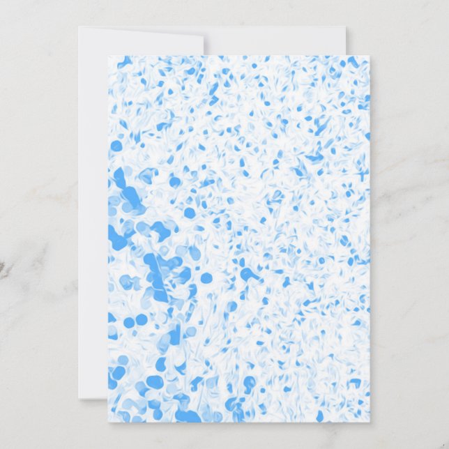 Convite Textura Splatter - Azul (Frente)