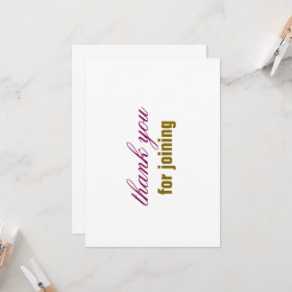 Convite thank you card