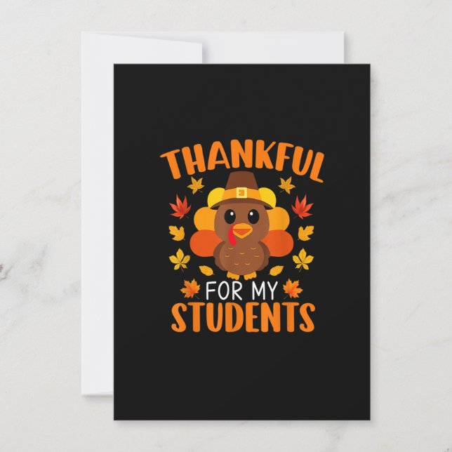 Convite Thankful For My Students Shirt Funny Teacher Thank (Frente)