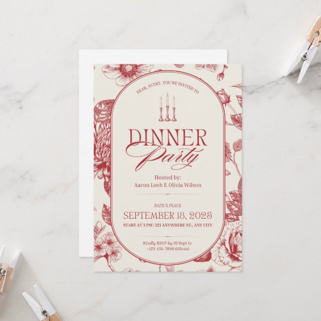 Convite Thanksgiving Dinner Invitation  (Frente/Verso In Situ)