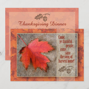 Convite Thanksgiving outono Colheita