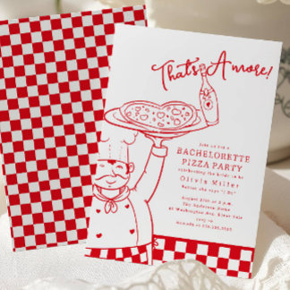 Convite That’s Amore Bachelorette Pizza Invitation